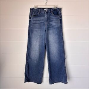 Kensie Hig Rise Wide Leg Blue Denim Jeans Women's Size 12/31